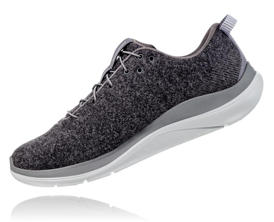 Hoka One One Running Shoes Womens Dark Grey - Hupana Flow Wool - 61945WRDI